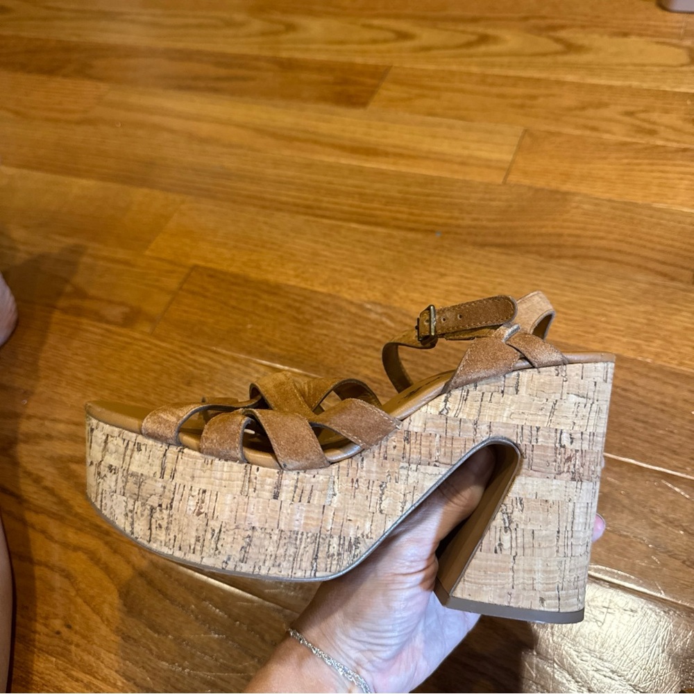 Free People Cork Platform Sandals in Brown - Picture 5 of 9